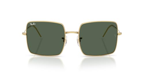 Ray-Ban RBR0104S Square 1971 Reverse Sunglasses, Gold/Dark Green, 56 mm