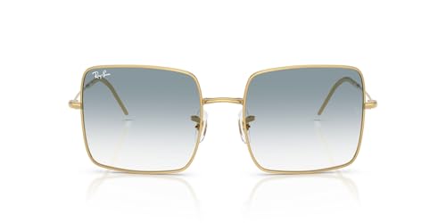 Ray-Ban Women's RBR0104S Square 1971 Reverse Sunglasses, Gold/Clear Gradient Blue, 54 mm