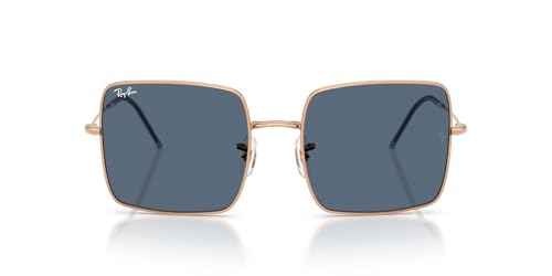 Ray-Ban Women's RBR0104S Square 1971 Reverse Sunglasses, Rose Gold/Dark Blue, 54 mm