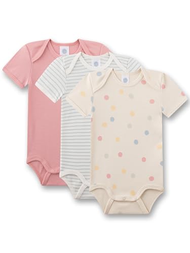 🔥 STARKER PREIS (-36%) Sanetta Baby-Body (3er-Pack) Dots-Allover, Ringel | Hochwertiger und nachhaltiger Body für Mädchen aus 100% Bio-Baumwolle.