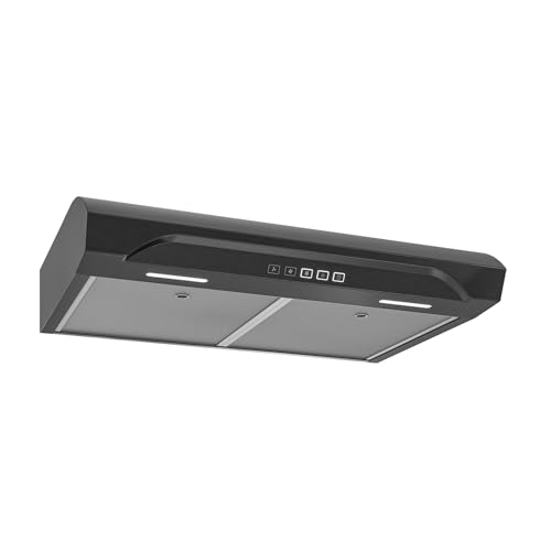 Broan-NuTone Alta 30-Inch 350 MAX Blower CFM 1.5 Sones Black Stainless Range Hood