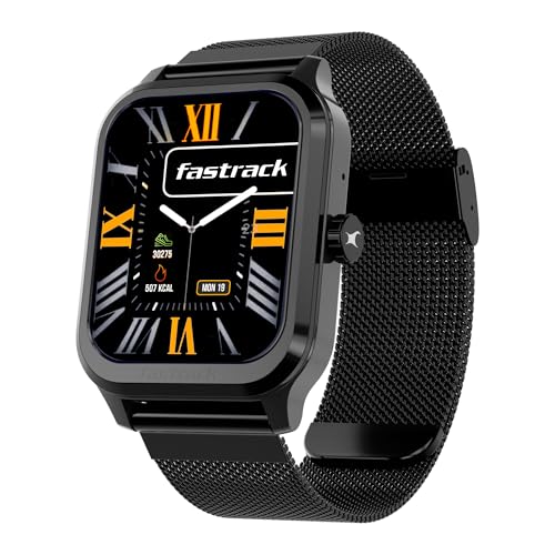 Fastrack Jupiter Retro 1.83" Display Smart Watch with Bluetooth Calling, Functional Crown, Metal Strap, 100+ Sports Modes, Health Suite, IP68, 5-Day B