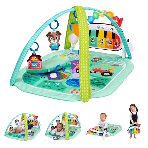 Baby Einstein Farm Explorers 4-in-1 Kickin' Tunes Musical Meadow Musik- & Sprachentdeckungs-Spielbogen, Spielmatte mit Kick-Piano, ab 0 Monaten
