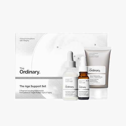 The Ordinary Age Support Set - 3-Step Anti-Aging Skin Regimen with Multi-Peptide + HA, Multi-Peptide Eye Serum, and Natural Moisturizing Factors + Phy