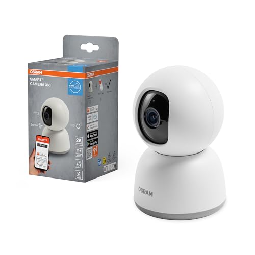 (-42%) Osram SMART+ WiFi Kamera 360° 4MP 2K QHD, Schwenk-Neige, Nachtsicht 7m, Zwei-Wege-Audio, Alexa kompatibel, Weiß