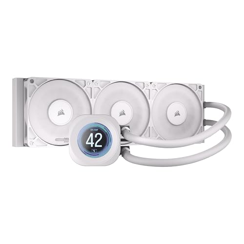 CORSAIR NAUTILUS 360 RS LCD Flüssig-CPU-Kühler – 360mm AIO – Weiß