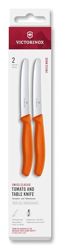 (-16%) Victorinox Swiss Classic Frühstücksmesser, 2er Set, Wellenschliff, Orange