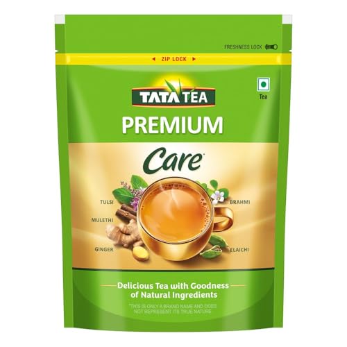 Tata Tea Premium Care Black Tea 1kg, Delicious Tea with Goodness of Tulsi, Mulethi, Ginger, Brahmi & Elaichi, Trusted Quality Tea, Loose Leaves