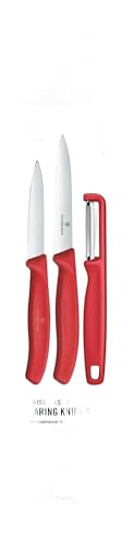 (-26%) Victorinox Swiss Classic Gemüsemesser Set mit Sparschäler, 3-tlg., Rot