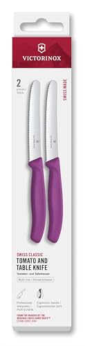 🔥 SELTEN SO GÜNSTIG (-45%) Victorinox Swiss Classic Frühstücksmesser, 2er Set, Wellenschliff, Violett