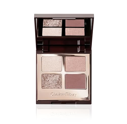 Charlotte Tilbury Bigger, Brighter Eyeshadow Palette - Shimmer & Satin Matte Eyeshadow Quad with a Rich Powder Formula - Includes 4 Complementary Shades - Exagger-Eyes