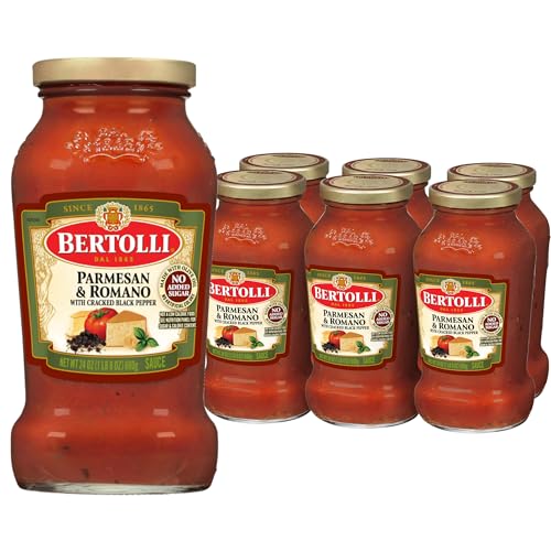 Bertolli Parmesan & Romano With Cracked Black Pepper Pasta Sauce, 24 Oz. (Pack of 6) : Grocery & Gourmet Food