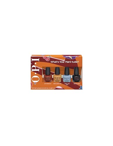 OPI Nail Lacquer 4PC Mini Pack | 4 Nail-Polish Color Shades Crème Chip Resistant Nail Polish Gift Set | What's Your Mani-tude | Fall 2025