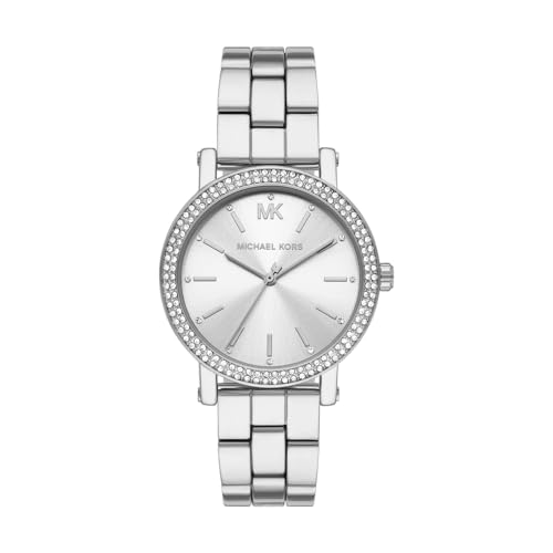 (-26%) Michael Kors Corey Damen 38MM Silberfarbene Edelstahluhr, MK7549