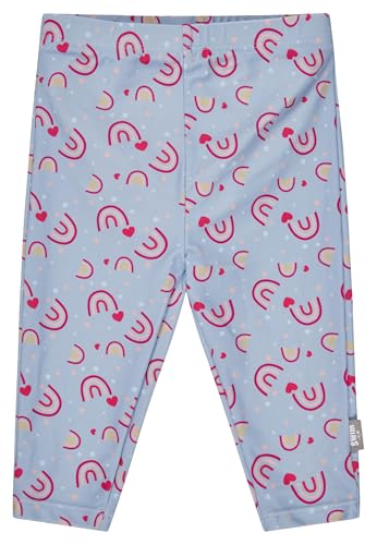 (-47%) Sterntaler Leggings Regenbogen – Baby- & Kinder-Leggings aus Bademodenstoff mit Elasthan, lang, mit Regenbogen-Muster und Windeleinsatz, UV-Schutz 50+ – Hellblau, Größe 92
