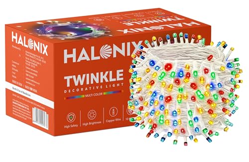 Halonix Twinkle 32 Feet Multicolor 46 LED Decorative Light | Diwali Lights for Decoration for Home | Fairy Light | Festival Light | Curtain Light for 