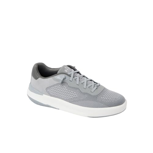 REEF Men's Shoreline Del Mar Shoe, Breathable Knit Upper, Lightweight & Flexible, Cushion Footbed, Elastic Laces, Heather Grey, 10
