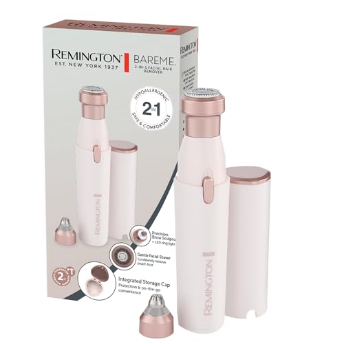 (-51%) Remington Gesichtshaarentferner BareMe, 2-in-1, Wasserfest, Weiß, WFS200