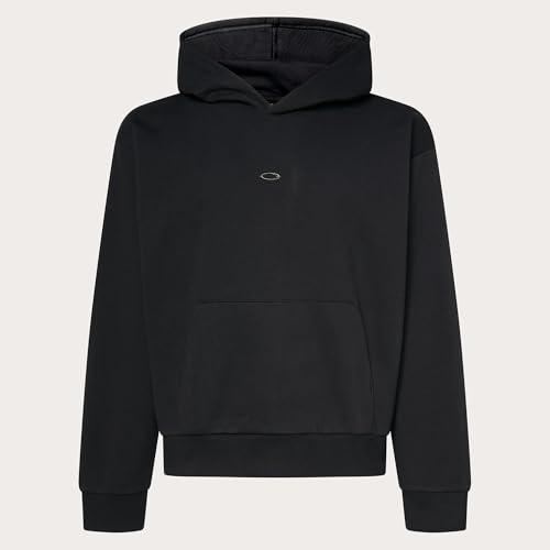 Oakley Mens Metal Rise Hoodie, Blackout, Small