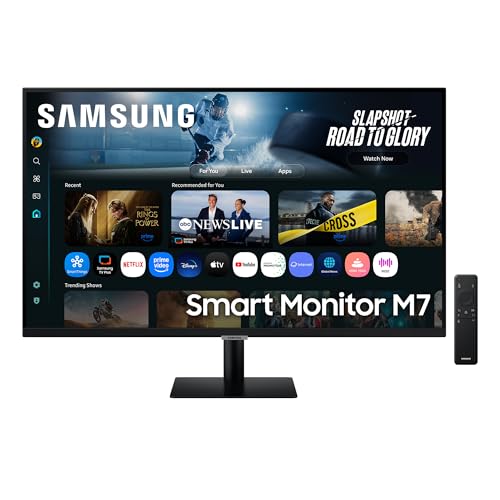 (-49%) Samsung M70F 32 Zoll 4K Smart AI Monitor, VA-Panel, 3840 x 2160, 60Hz, 4ms (G/G), Speaker, Gaming Hub, 4K Upscaling, Sprachsteuerung, Smart TV-Apps & AI Features, HDR10, USB-C, HDMI LS32FM700UUXEN