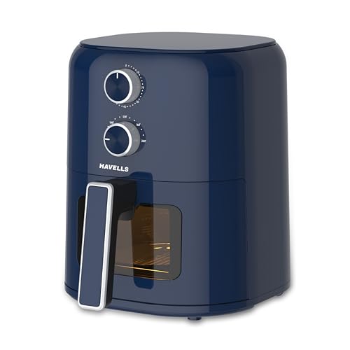 Havells Prolife Brio Air Fryer 4.2 L| Aero Crisp Technology for Air Circulation| See Through Window| Non-Stick Silicon Coated Basket| Adjustable Tempe