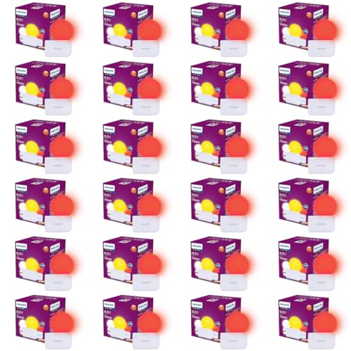 Philips 0.5W LED Bulb Red | Joy Vision Plug-and-Play LED Night Lamp | Night Light for Bedrooms & Corridors | 2-Pin Socket | Energy Saving, Long Life |