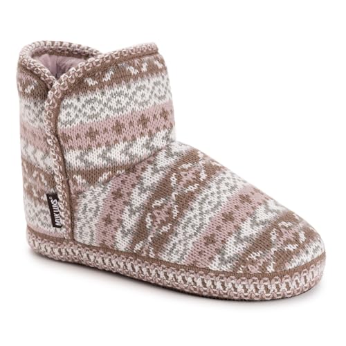 MUK LUKS Women's Leigh Slipper, Neutral Purple, Medium