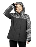 Roxy — Roxy Women's Jetty Block Jacket – 10K Waterproof, Insulated Snow Jacket, PFAS-Free, Recycled Fabric, Black Combo, Large