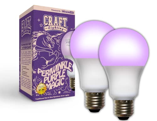 Miracle LED Periwinkle Purple Magic A19 Grow Bulbs
