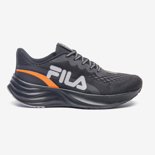 Tenis Fila Comet 2 Masculino, Black/Vibrant Orange/Alloy, 40