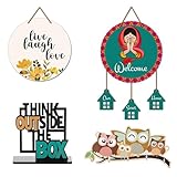 Solimo Designer MDF Wall Hangings Key Holder Combo Set