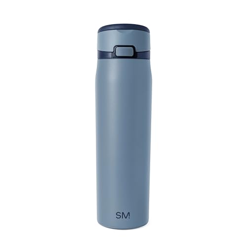 Simple Modern Mesa Loop Water Bottle with Straw | 30oz Cup Holder Friendly Insulated Stainless Steel Bottles for Travel, Sports and School | Deep Dune