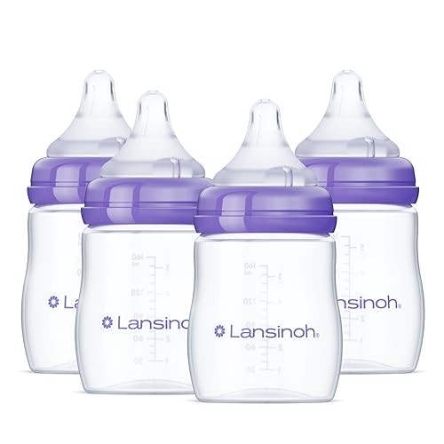 Lansinoh Anti-Colic Baby Bottles, BPA-Free Plastic, 5 Ounces