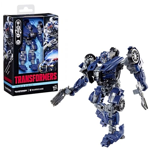 Transformers Studio Series The Last Knight Barricade Deluxe Class 4.5-Inch Converting Action Figure, Robot Toys for Ages 8+