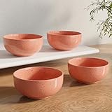 The Earth Store Spiral Pink Ceramic Bowl Set of 4