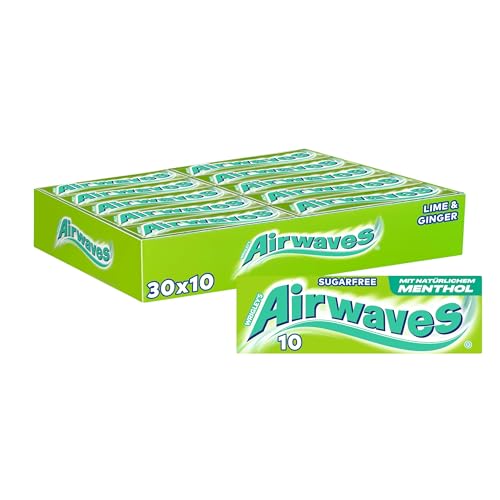 (-46%) Airwaves Lime Ginger Kaugummi zuckerfrei, frischer Atem, 30x10 Dragees