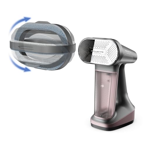 Rowenta Iron Steamer for Clothes, 3in1 Hand Held Steamers, Clothing Steamer, Ironing, Lint Remover, 7.1 Oz Tank, 1875 Watts, Auto-Off, Black & Pink, DR8865