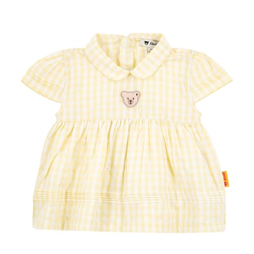 🔥 STARKER PREIS (-48%) Steiff Bluse Kurzarm EU Größe 80 Wax Yellow, Mädchen Bluse, Kinderbluse kurzärmelig, Hemden für Kleinkinder, lockere und Bequeme Passform, waschmaschinenfest