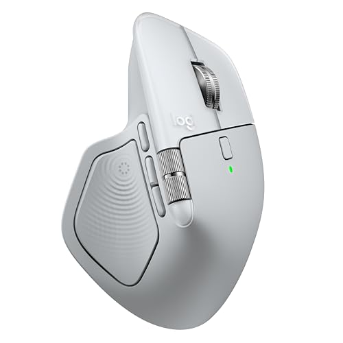 Logitech MX Master 4, ratón in..., Windows, macOS - Gris pálido