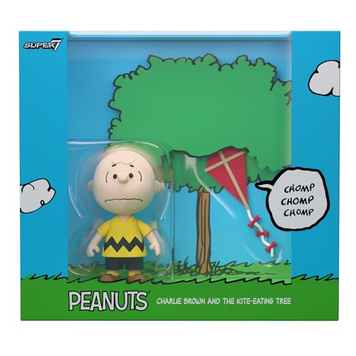 Super7 Peanuts Reaction Figures - Charlie Brown and The Kite-Eating Tree (Diorama Box) Action Figure