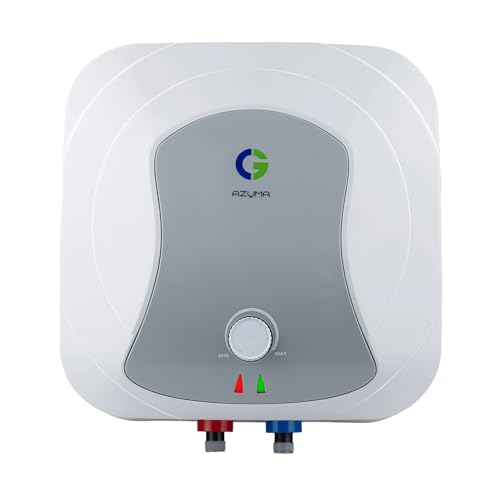CG Azuma 10Ltr Storage Water Heater (Geyser) 5-star | 100% Copper Element | Hirise Suitable | Glasslined Tank | IPX4 Rated | Anti Corrisive Rod | Free