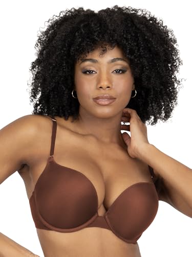 Smart & Sexy Women's Underwire Push Up Bra, Chocolate