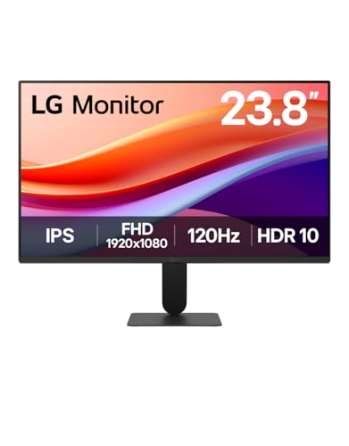 LG 24U411A-B 24-inch Full HD (1920 x 1080) IPS Computer Monitor, 120Hz, HDR10, Reader Mode, Flicker Safe, HDMI, Slim Stand Base, Black