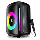 Boat 2025 Launch PartyPal 30 25W Signature Sound RGB LEDs Wired Mic for Karaoke