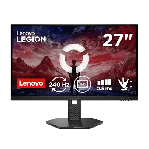 (-29%) Lenovo Legion 27-10 | 27" Full HD WLED Gaming Monitor | 1920x1080 | 16:9 | 240Hz | 0.5ms Reaktionszeit | HDMI |DisplayPort | Audio 3.5mm | 3-seitig-Panel | TÜV Augenschutz | schwarz | 6 kg