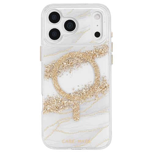 Case-Mate iPhone 17 Pro Max Case [Compatible with MagSafe] - Stylish Marble Phone Case with 12ft Drop Protection - Premium Magnetic Cover for iPhone 17 Pro Max - Karat Granite