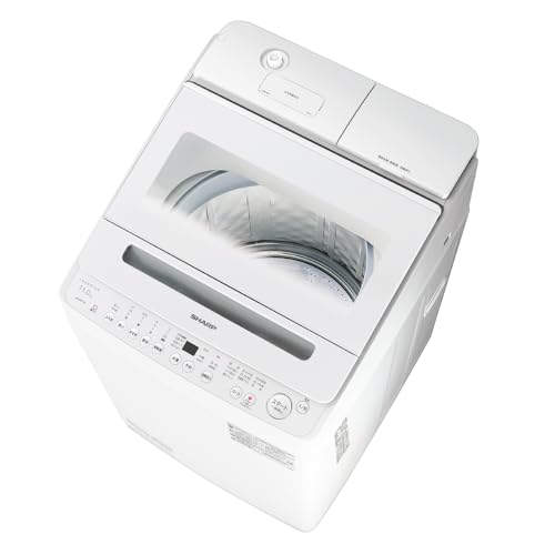 シャープ タテ型 全自動洗濯機 洗濯11kg 幅55.5cm ダイヤカット 穴なし槽 ES-SW11K-W ホワイト 4