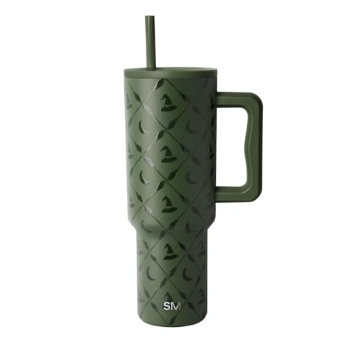 Simple Modern Halloween 40 oz Trek Tumbler with Handle and Straw Lid | Cup Holder Friendly Insulated Stainless Steel Travel Mug | Argyle Witch