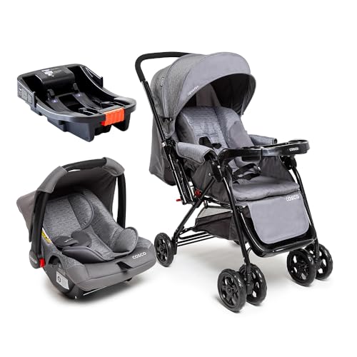 Travel System Cosco Kids, Reverse Trio, Cinza Rajado