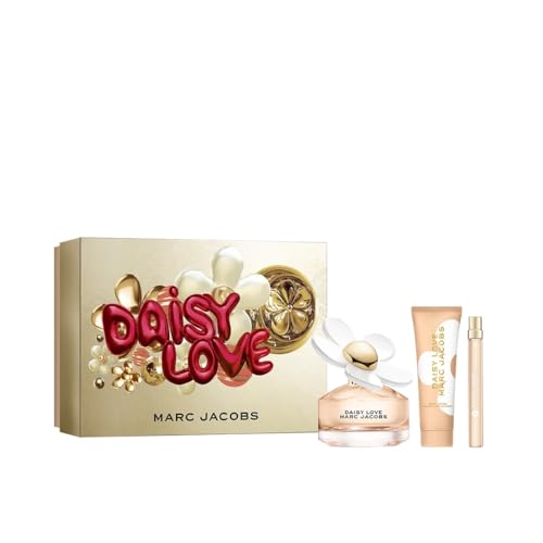 Marc Jacobs Daisy Love Eau de Toilette – Sweet Floral Women's Perfume – With Notes of Crystallized Cloudberries, Daisy Petals & Driftwoods 3-pc Set